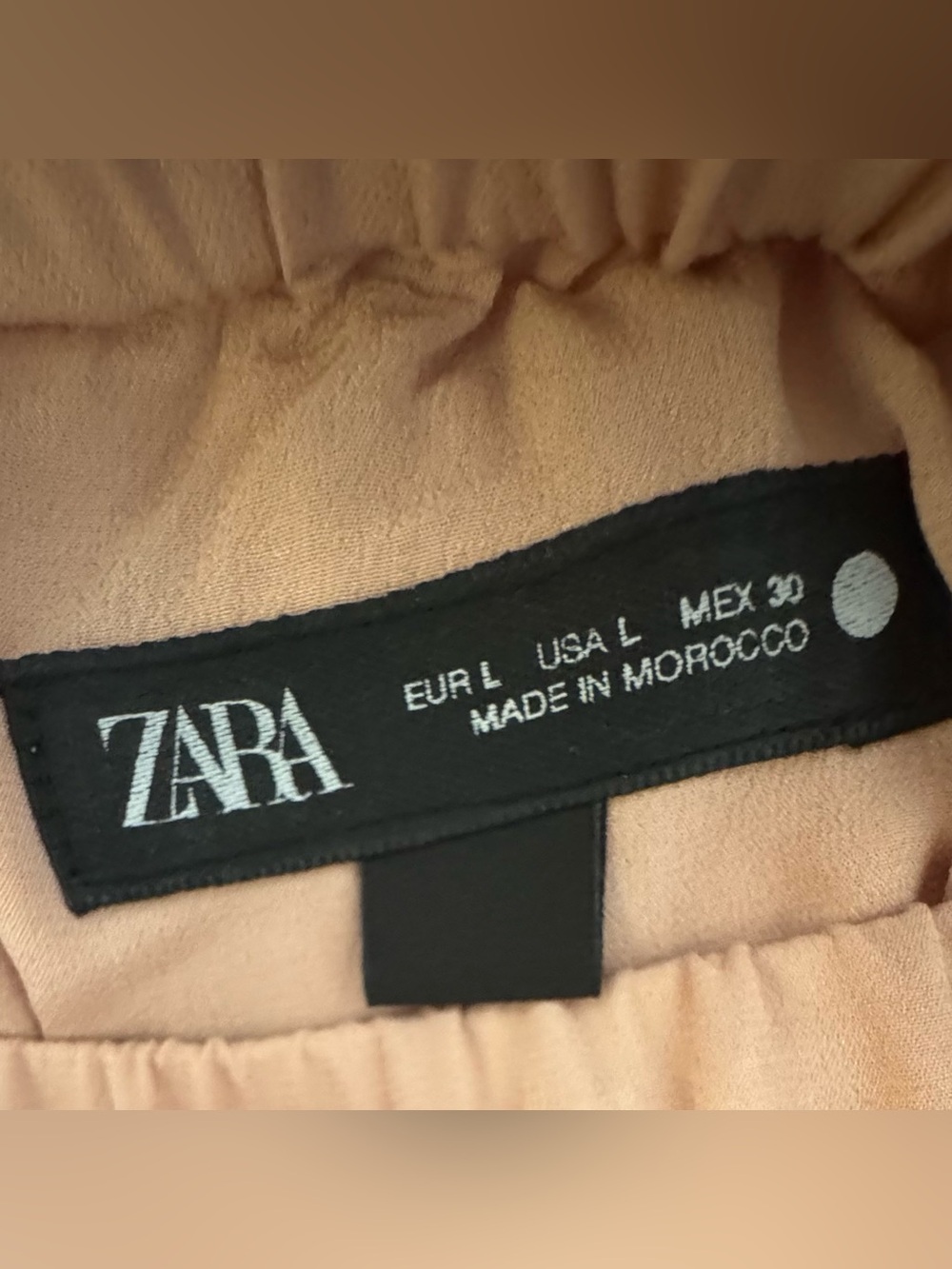 Zara Blush Pink Handkerchief Hem Chiffon Midi Skirt | Size Large-Like New - Picture 4 of 4
